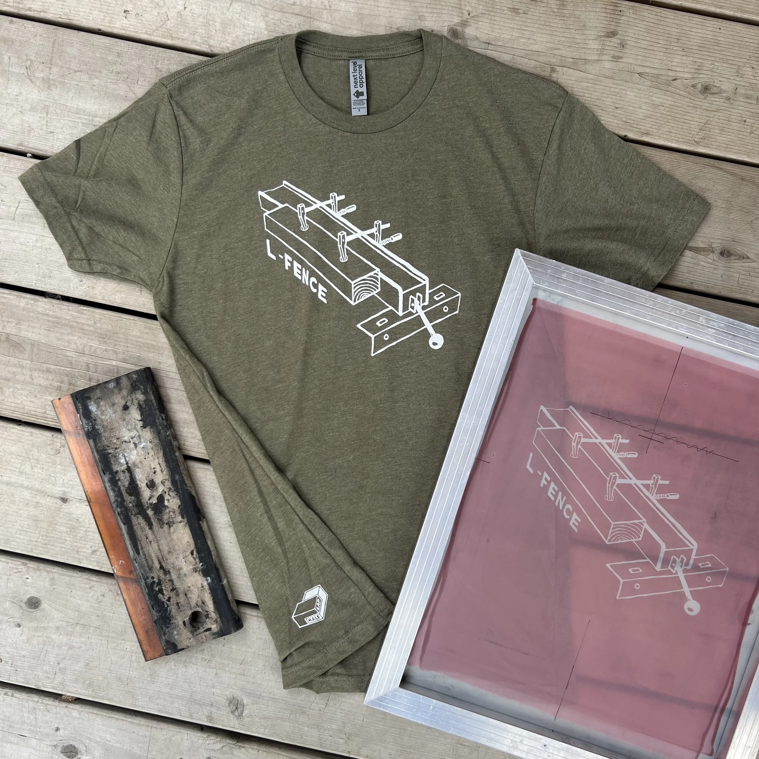L-Fence Tee Army Green S