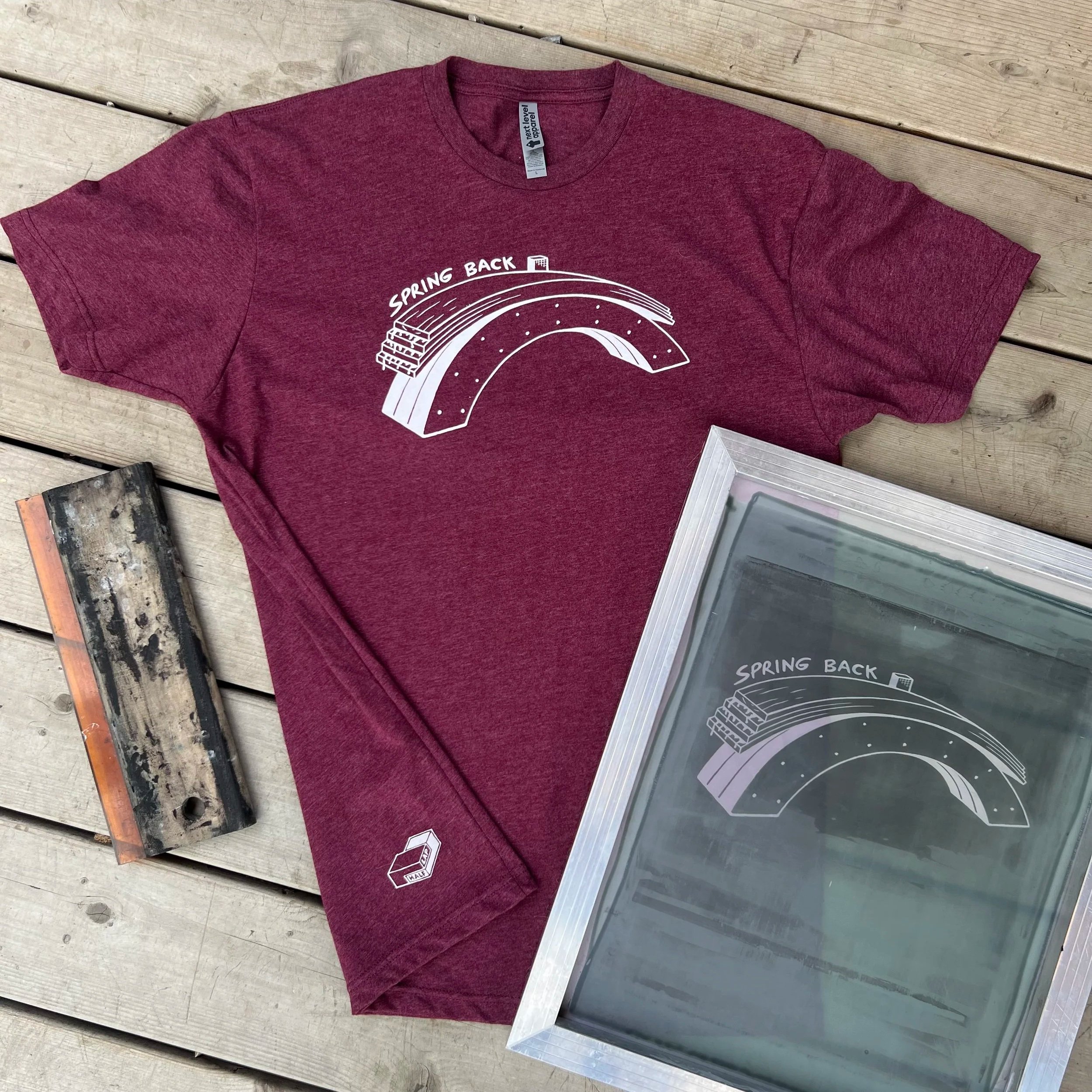 Springback Tee Heather Rasberry L