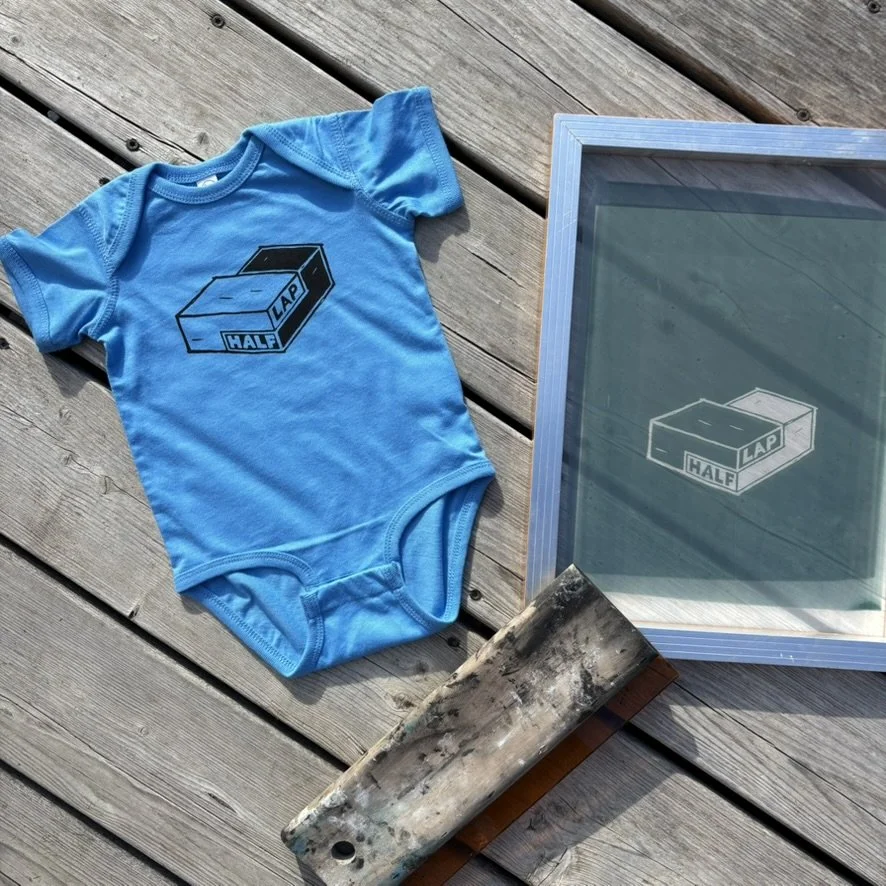 Half Lap Onesies.  6-12 months