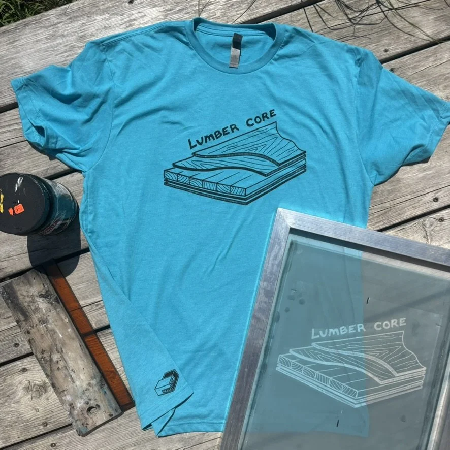 Lumber Core Tee size L Bondi Blue