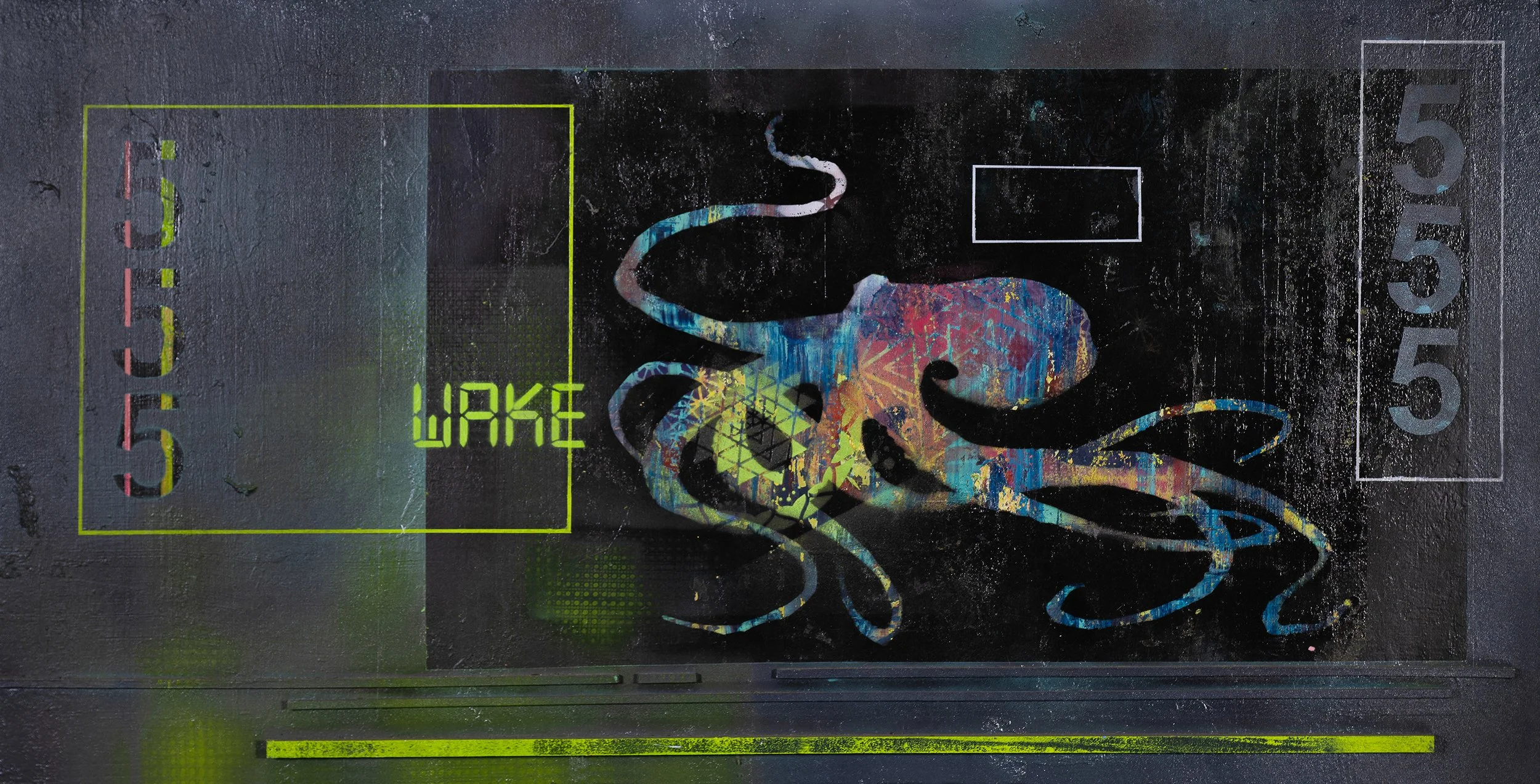 Wake 555 is artwork from the Aquatic Series: Hide in Plain Sight, by Atlanta artist Aaron O’Connor, OC Studios.