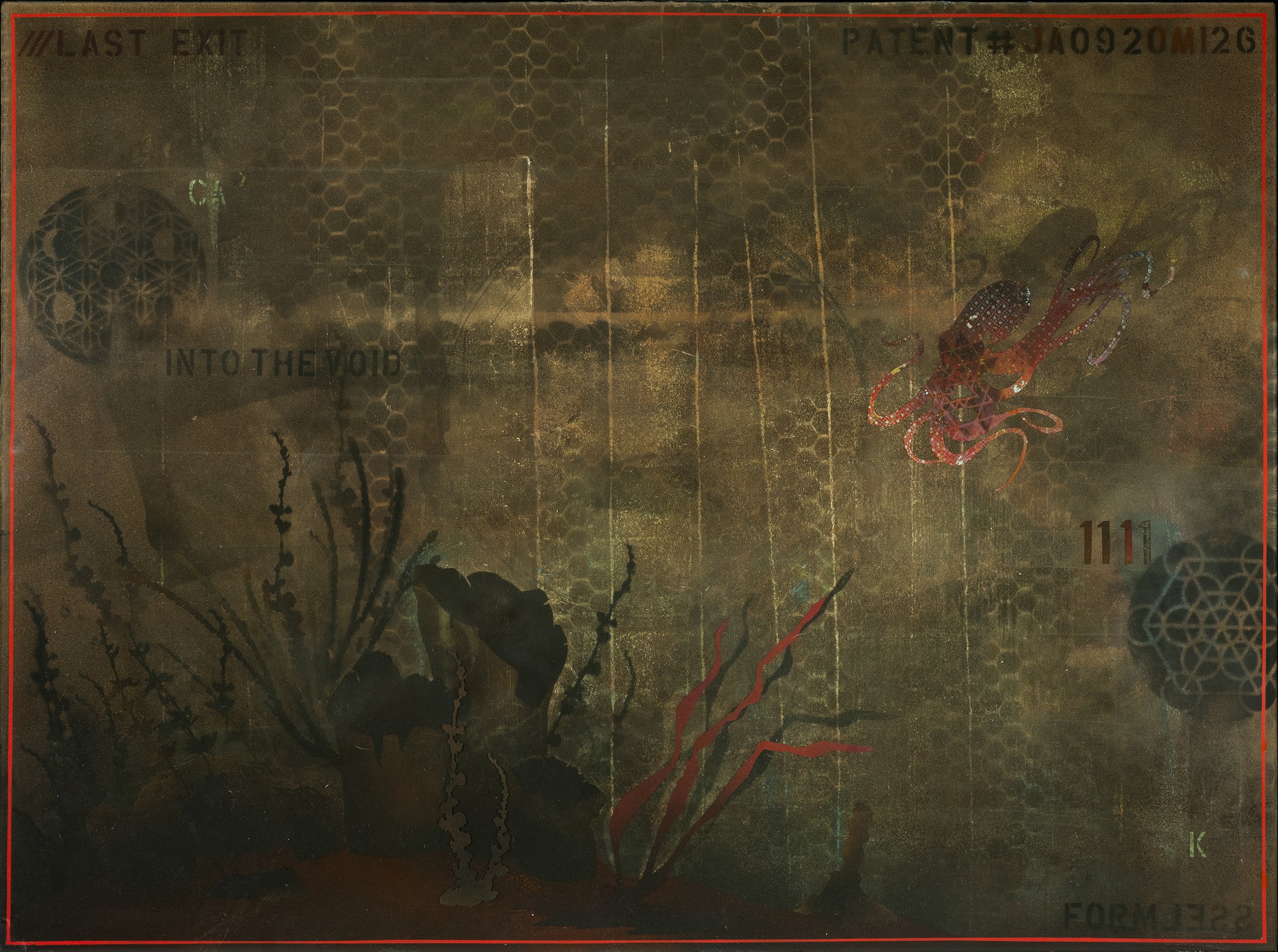 Into the Void is artwork from the Aquatic Series: Hide in Plain Sight, by Atlanta artist Aaron O’Connor, OC Studios.