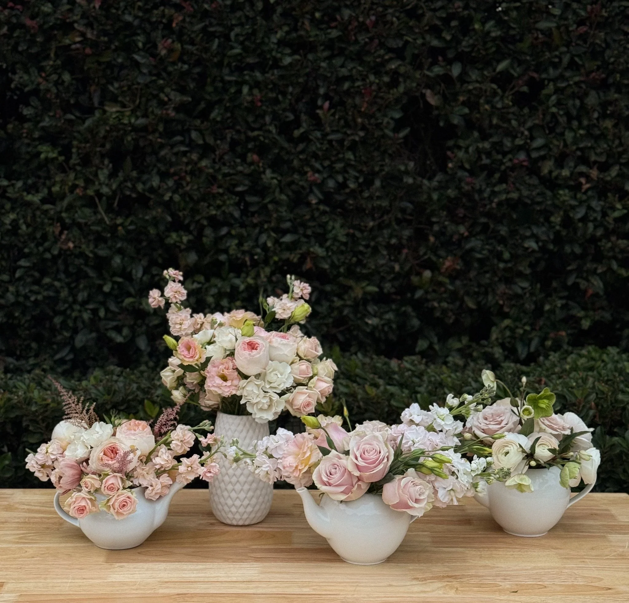 Spring Floral Centerpiece at Sunnybrook Ranch, Carpinteria