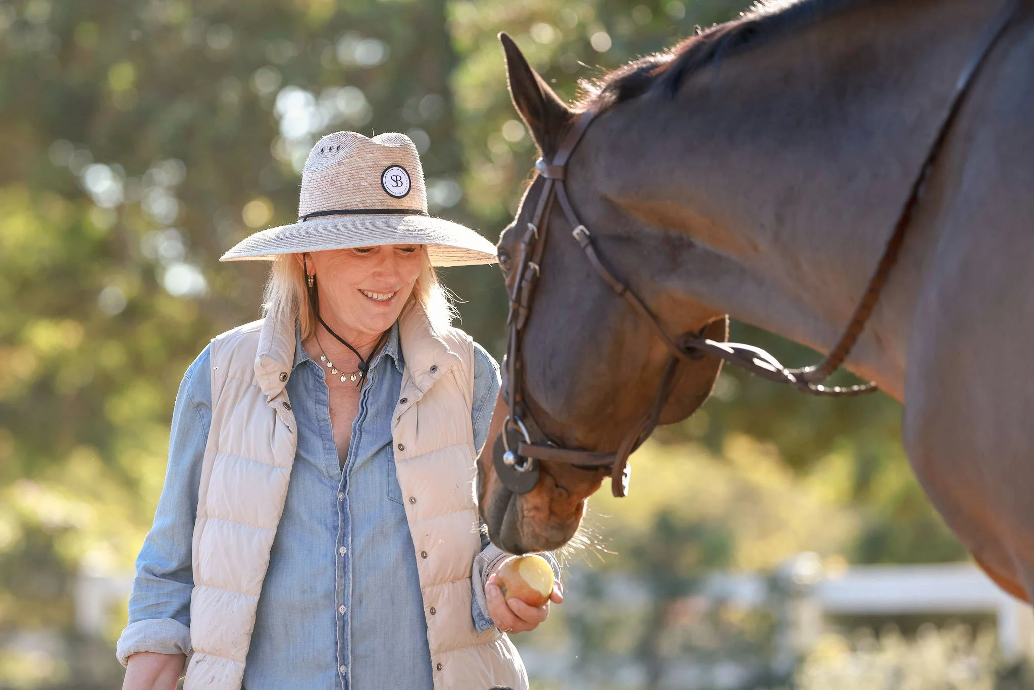 Erin Bruce of Sunnybrook Living with a horse