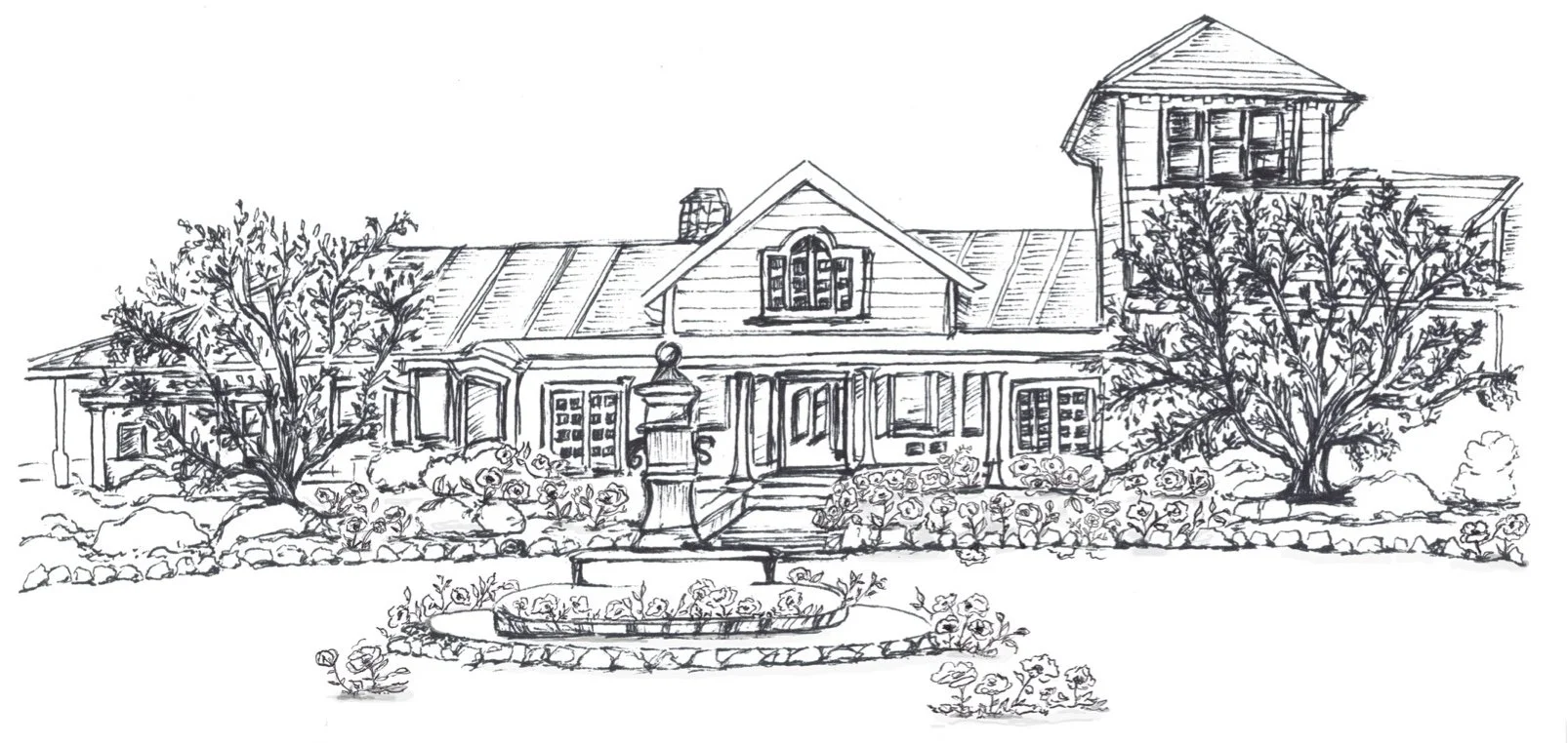 drawing of Sunnybrook Ranch in Carpinteria California