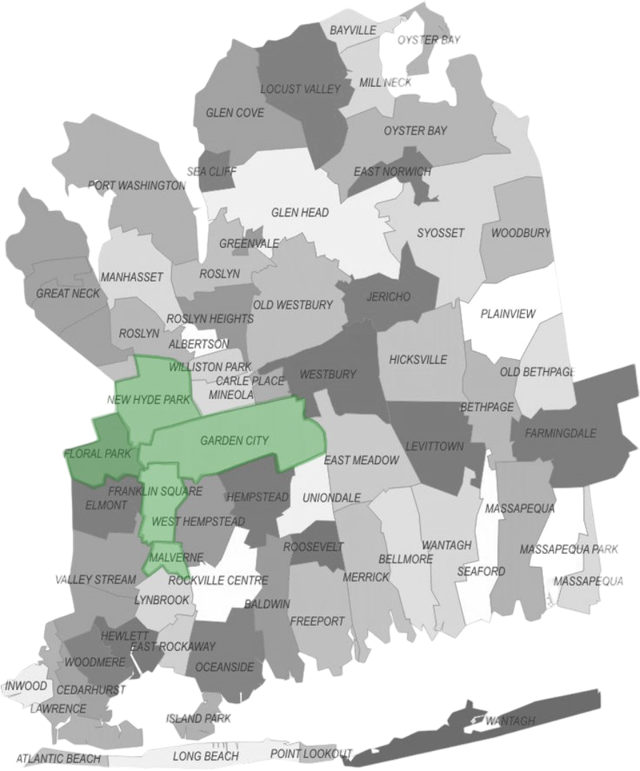 Map of Boston neighborhoods with the West End, North End, and Beacon Hill areas highlighted in green.