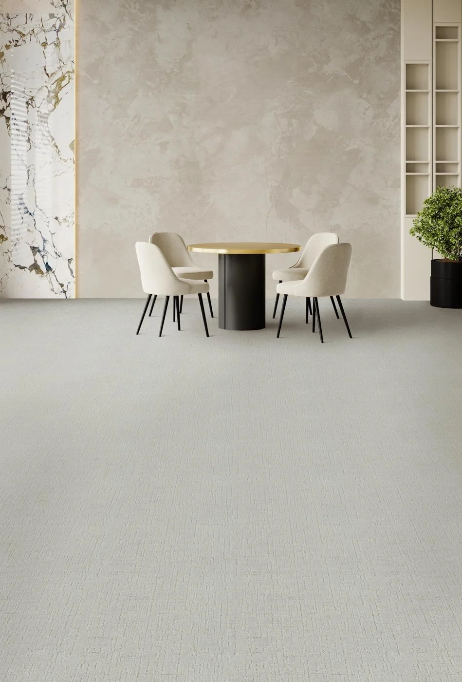 Ashwick carpet, light grey, large room, engineered flooring, dreamweaver