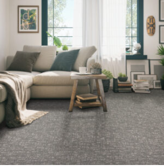 Cross weave carpet, light grey, soft polyester carpet.