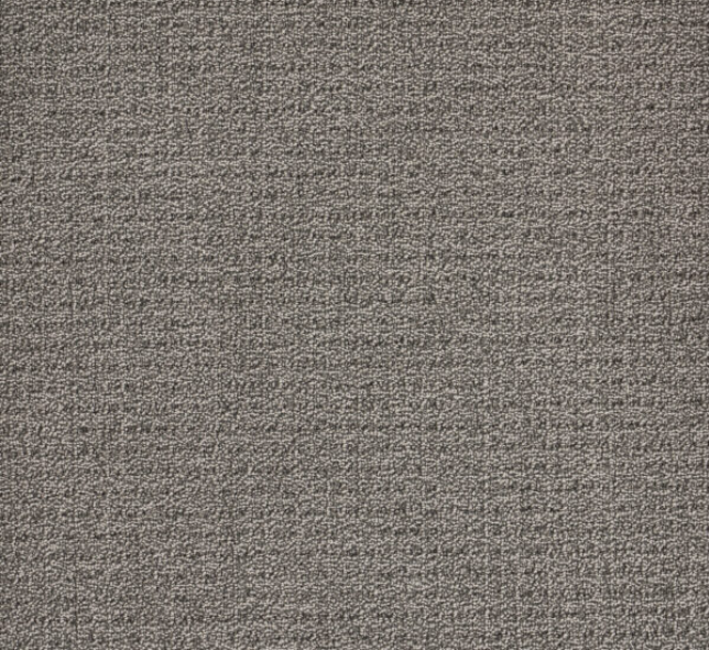 Close-up of a textured gray carpet.