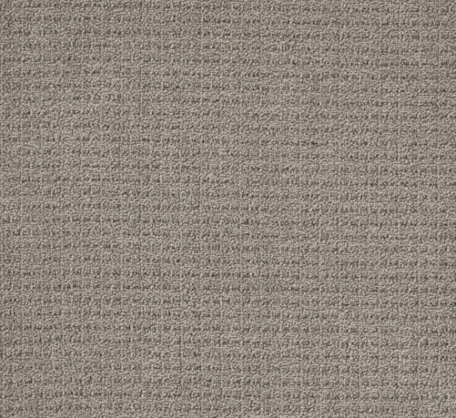 Close-up of a beige textured carpet.