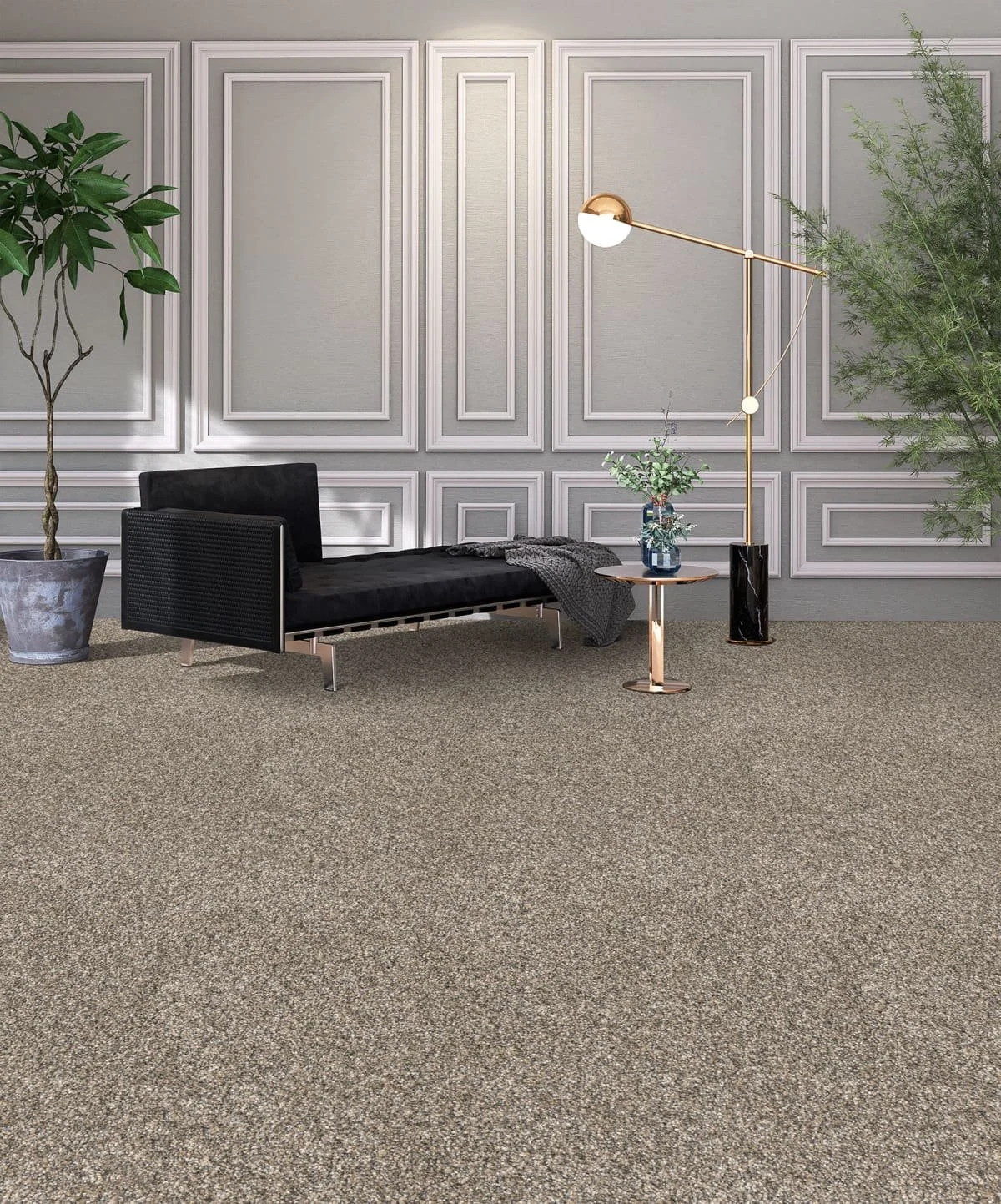 affinity 4, large room, carpet, dark beige, engineered flooring, Dreamweaver