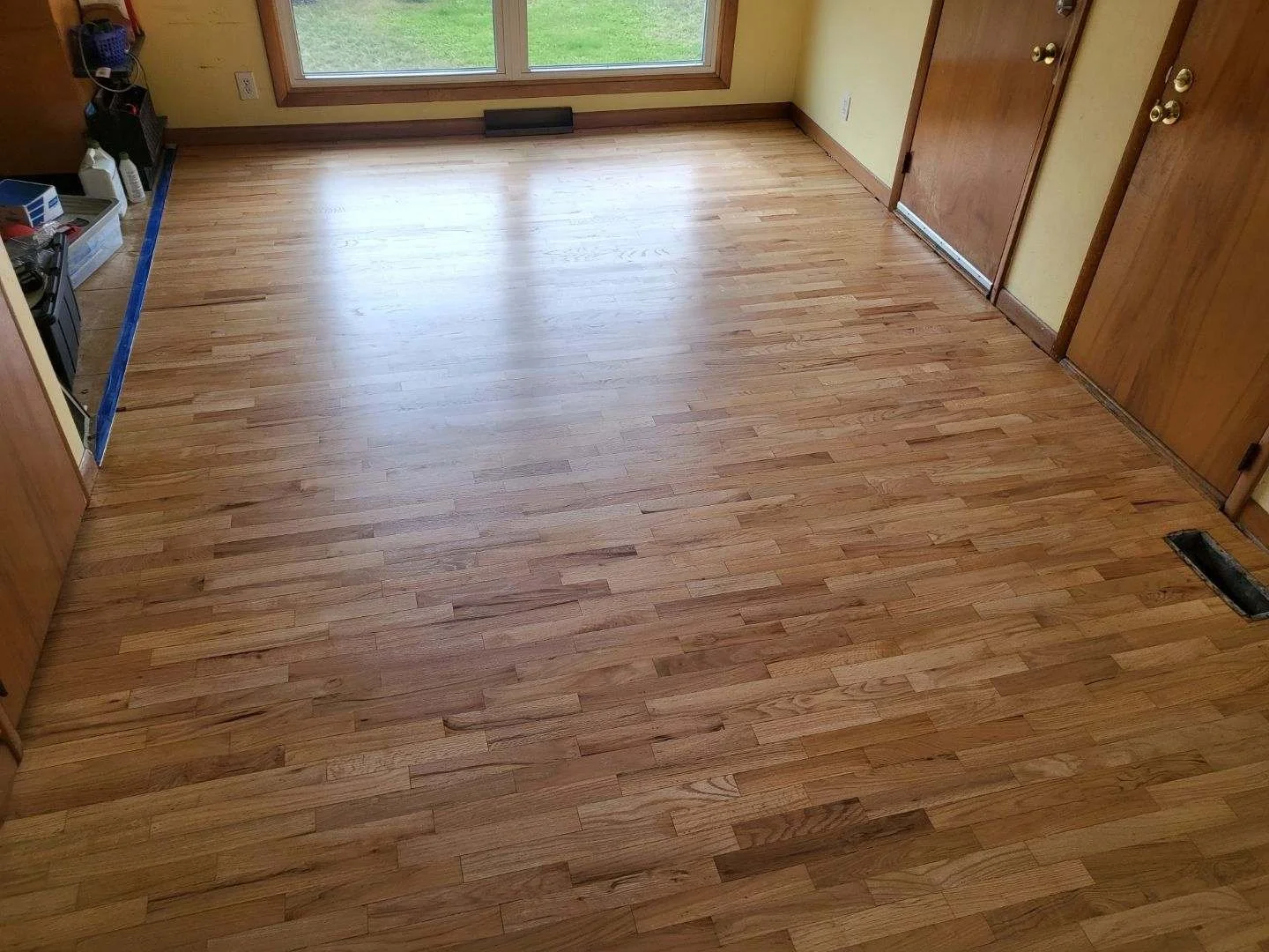 Hardwood floor refinishing completed by Fourth Gen Flooring in Cedar Rapids Iowa