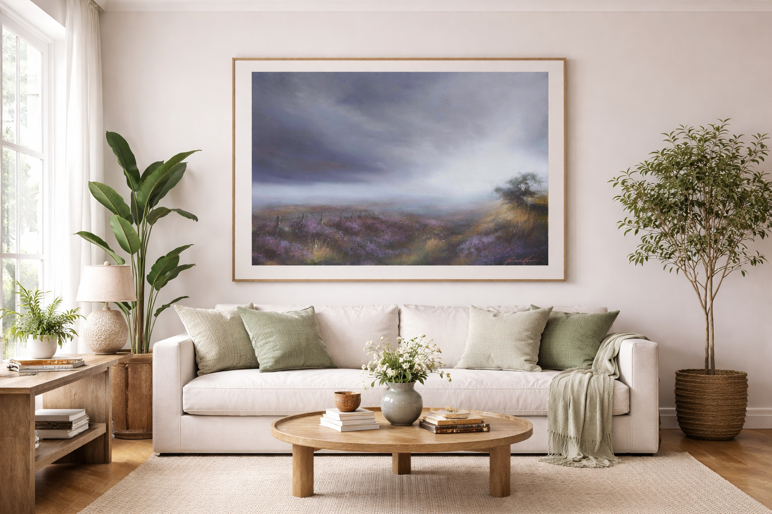 Wind and Rain over North York Moors Giclee Print
