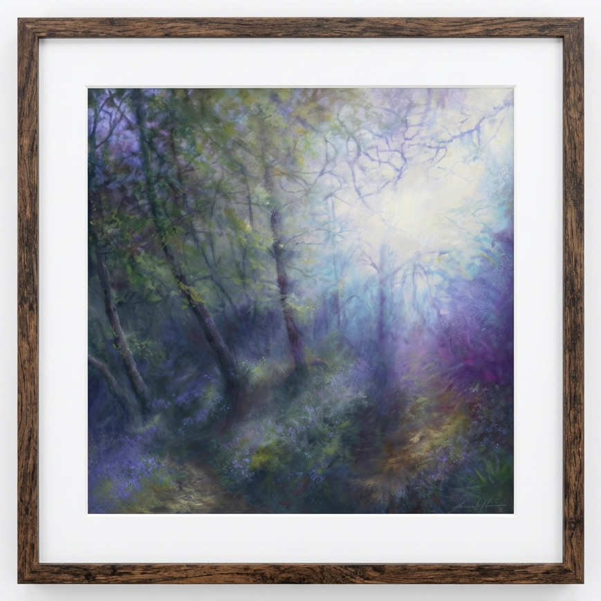 Softness of morning light - First light on bluebell wood.
