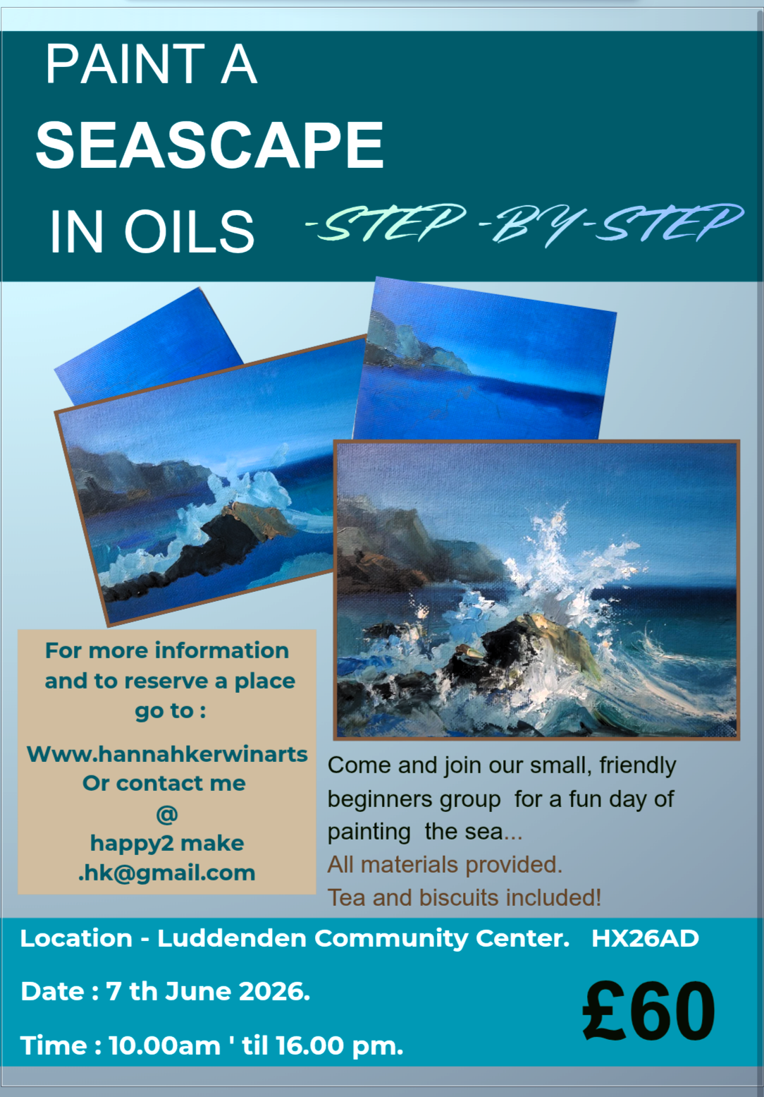 Book my  place at the  workshop now ....