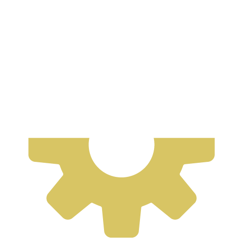 Gear and helmet icon