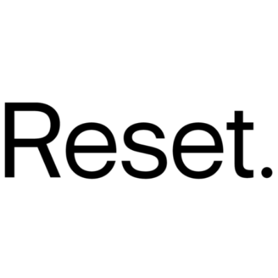 The word 'Reset.' in black text on a white background.