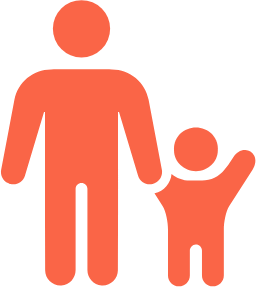 Icon of an adult holding a child's hand.