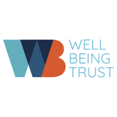 Logo with stylized 'W' and 'B' letters and the words 'WELL BEING TRUST' to the right.