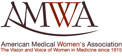 Logo of American Medical Women's Association with text 'The Vision and Voice of Women in Medicine since 1915'.