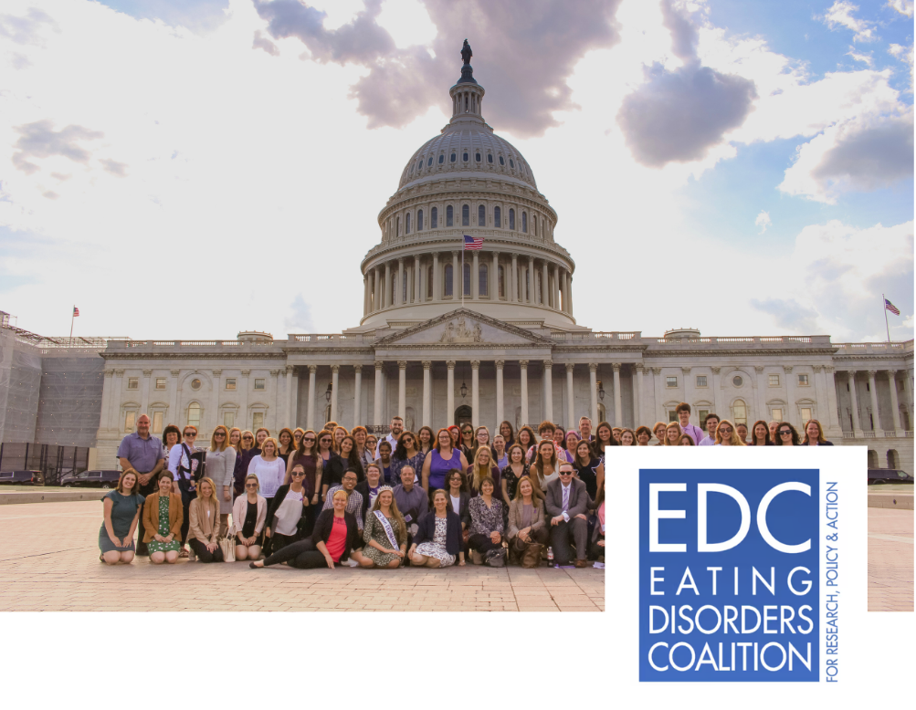 Eating Disorders Coalition team stand in front of the US Capitol