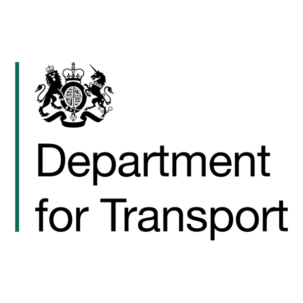 Logo of the U.S. Department for Transport with a crown and lion emblem above the department name.