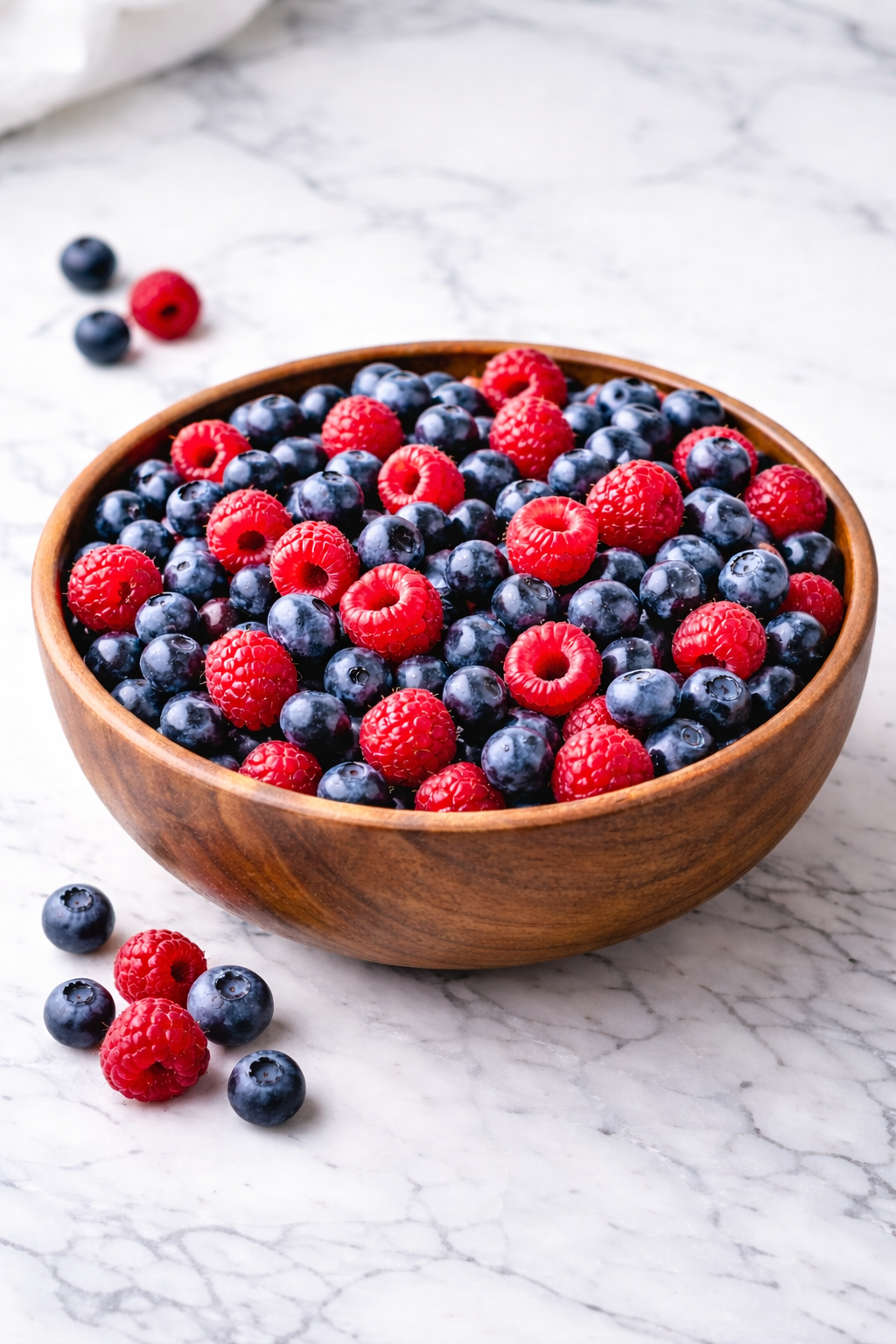 Fresh berries in a wooden bowl.png