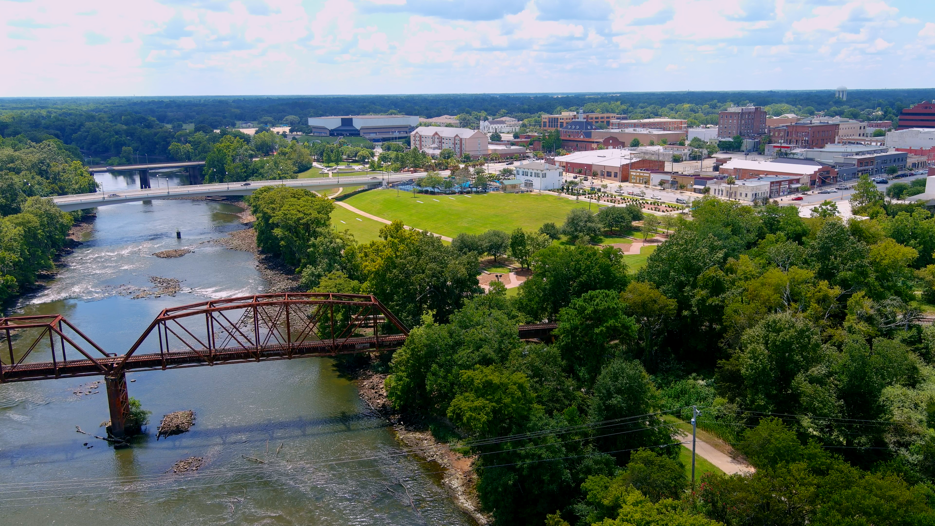 Drone aerial shot of Southwest, GA