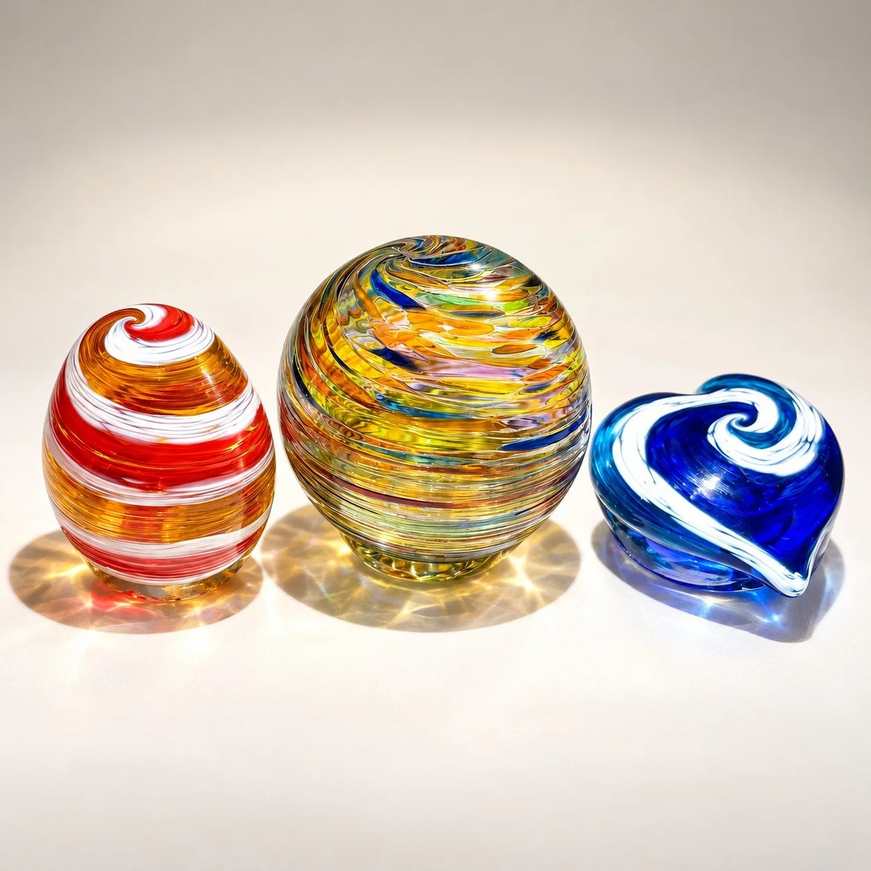 Call 316.744.2442 to book your "Blow Your Own" experience!

You have the opportunity to create delightful items such as ornaments, eggs (priced at $37.50), and paperweights (available in heart, egg, and orb shapes for $50 each). Additionall