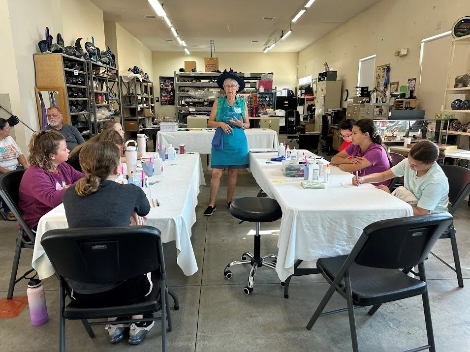 Susan Wright from Fusion by Susan teaching Youth Fusing Camps