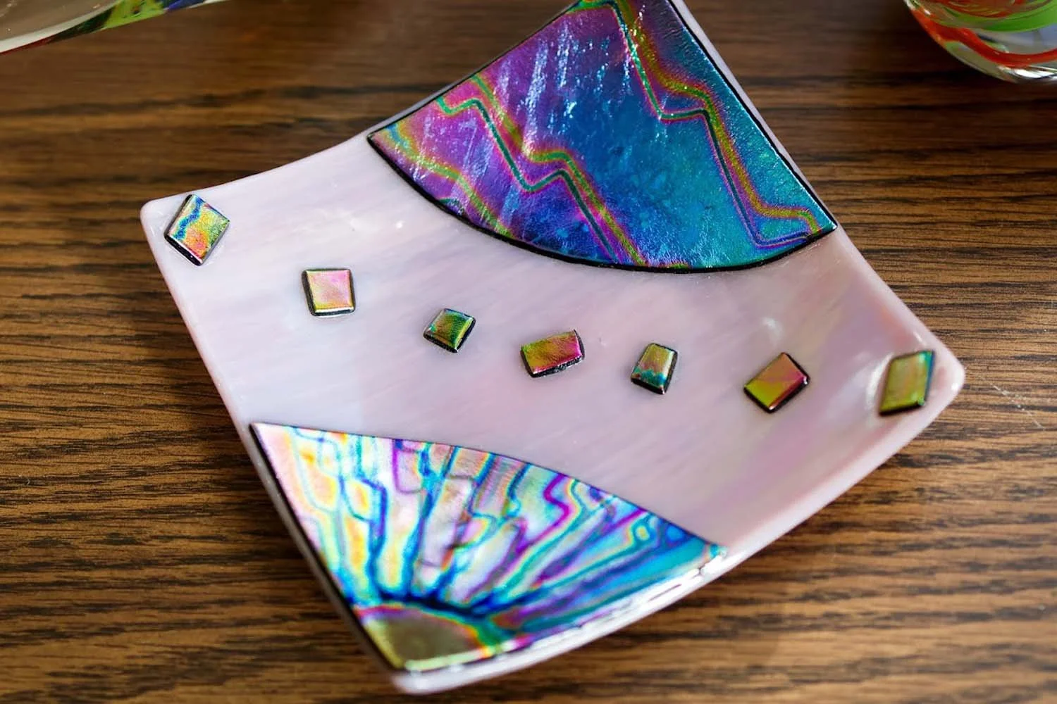 Fused glass dish