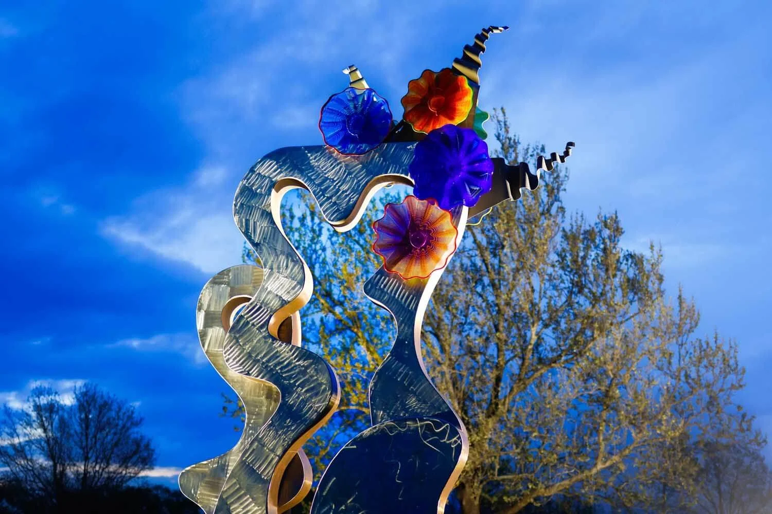 Metal and Glass sculpture at Karg Art Glass