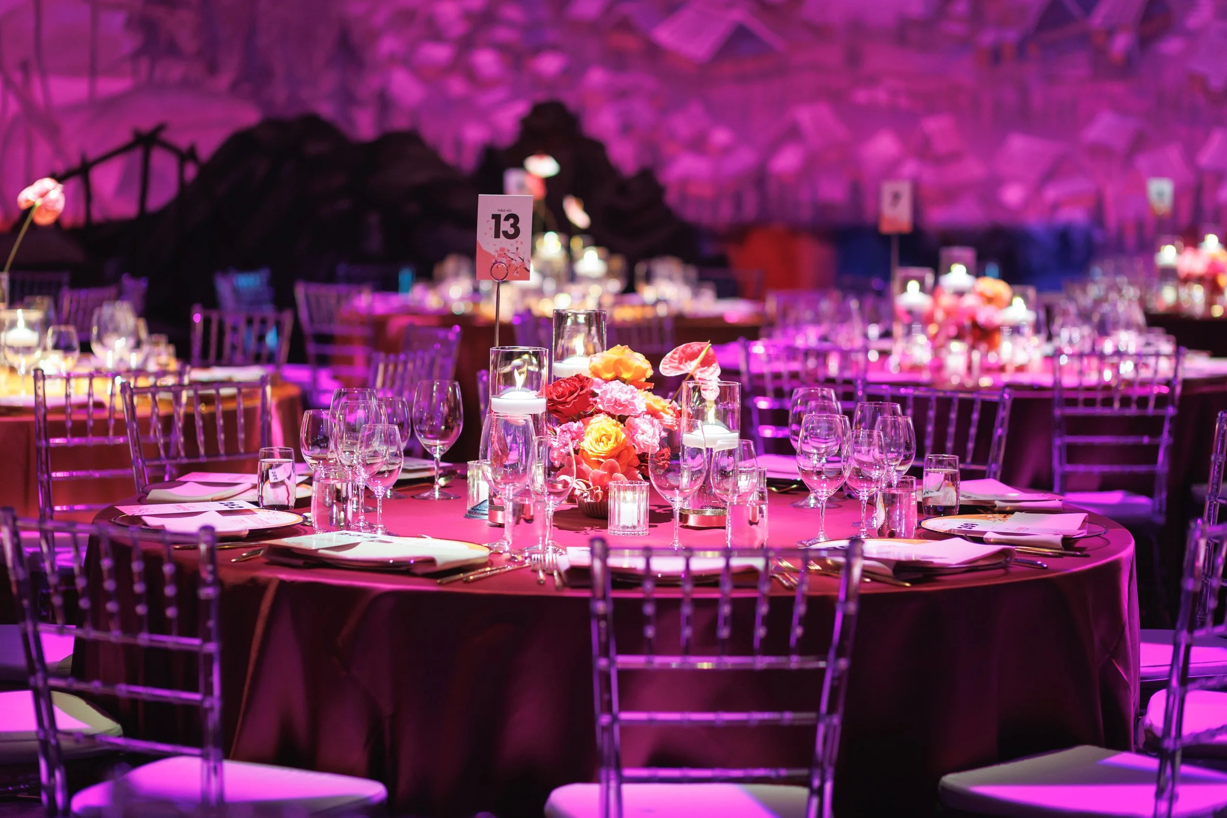 Velluto Events Co. Corporate Gala table scape