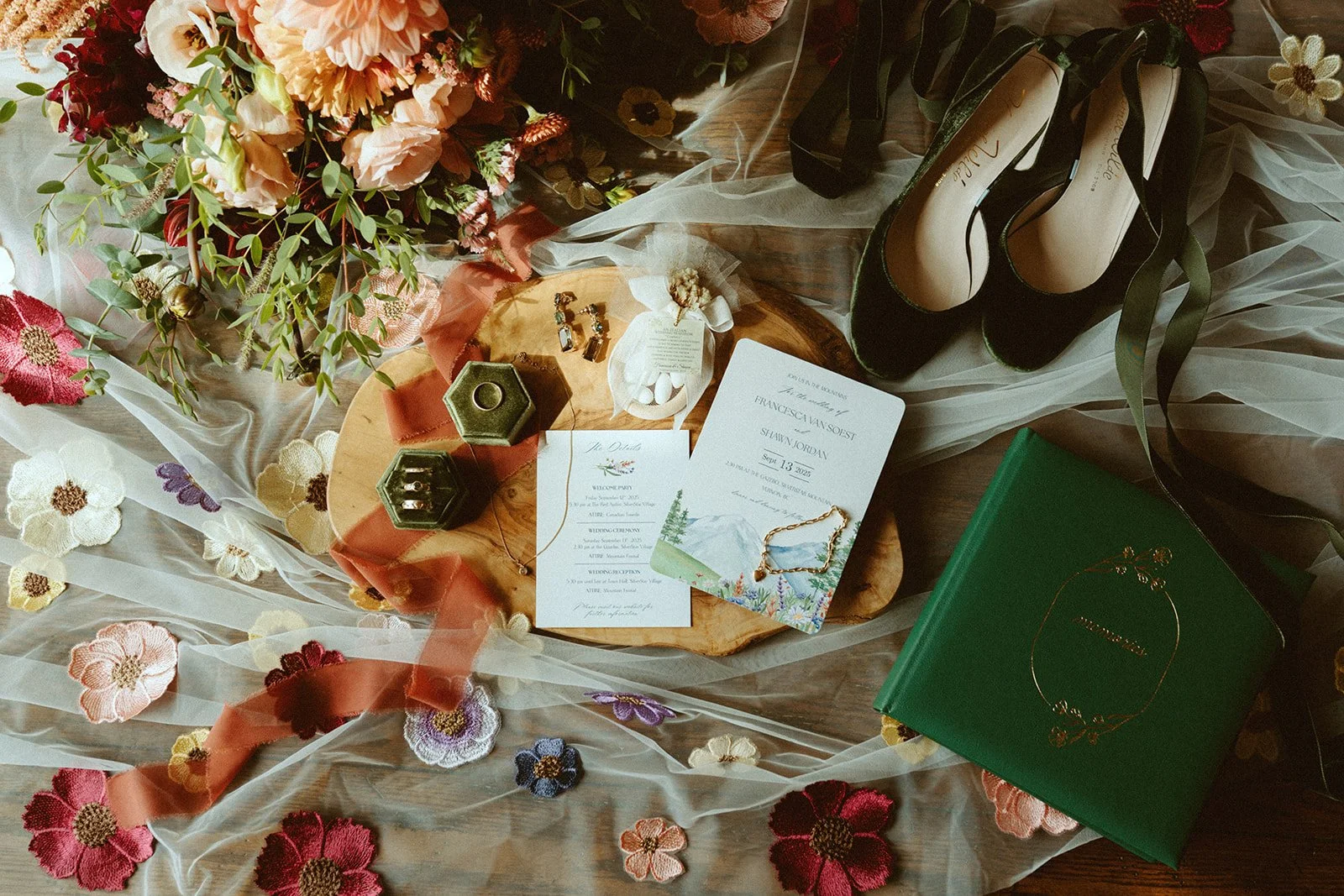 Velluto Events Co. Details Shot. Whimsical, floral, earthy, rich, elevated