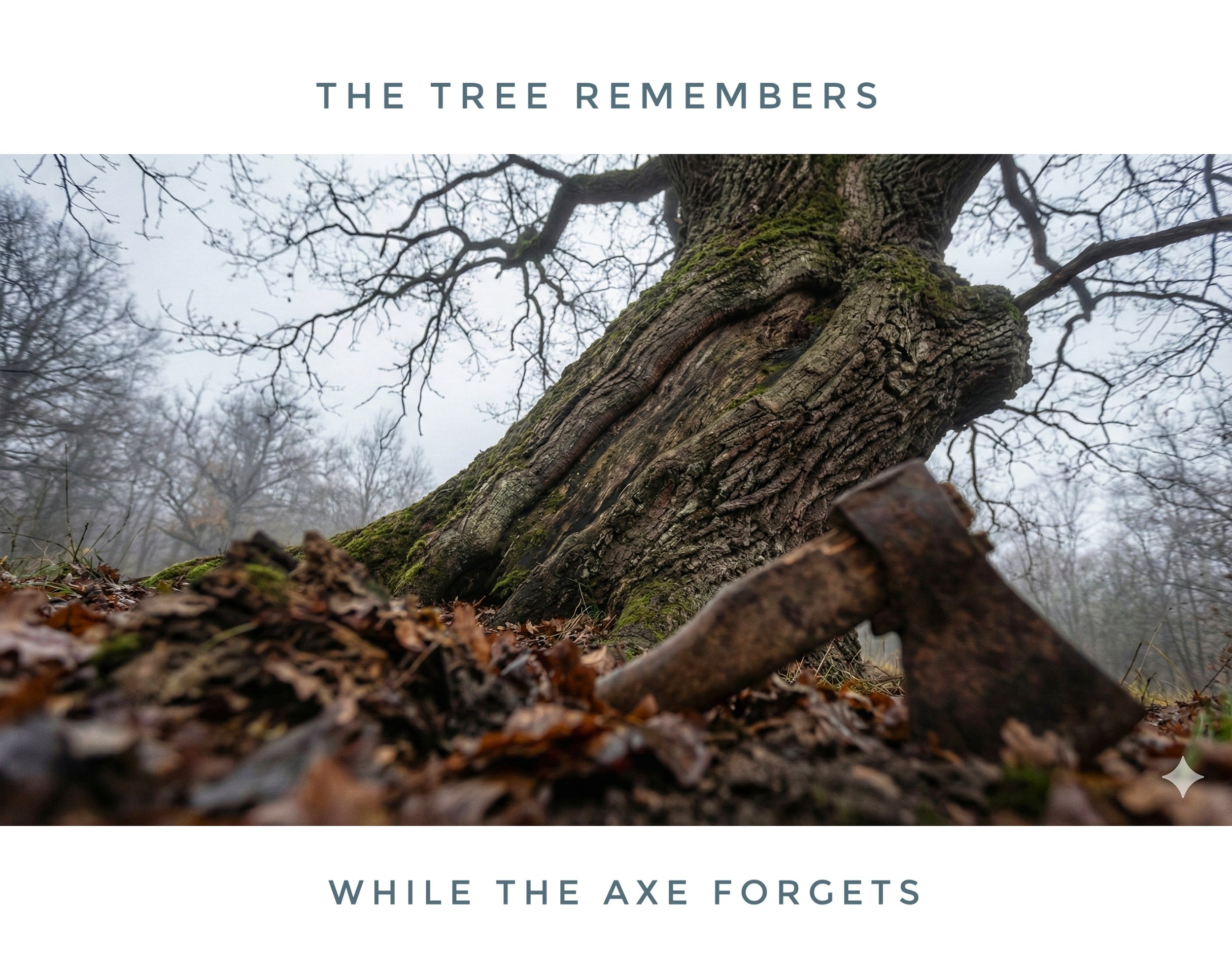 The Tree Remembers, While the Axe Forgets.