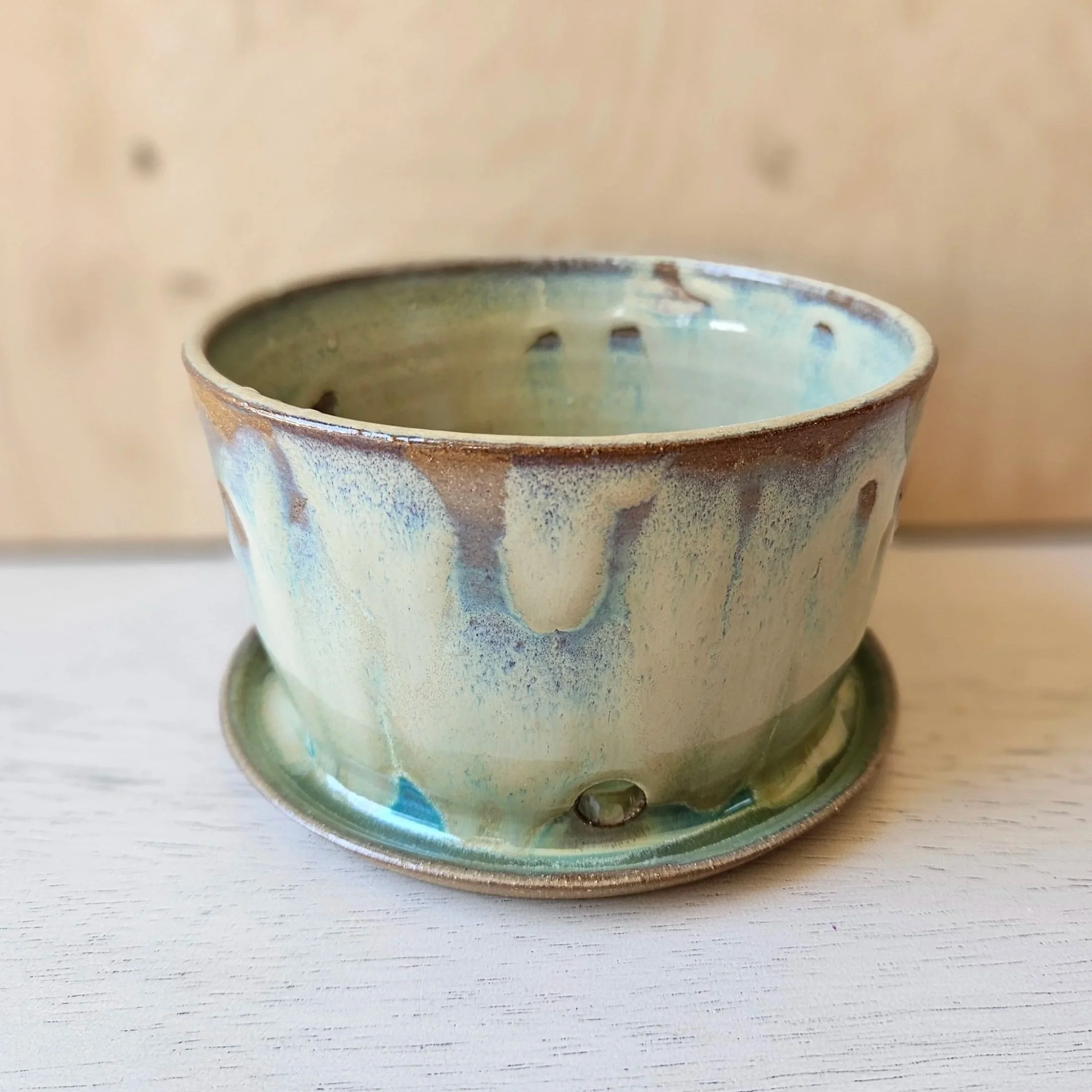 Small Planter - Sage with crazing