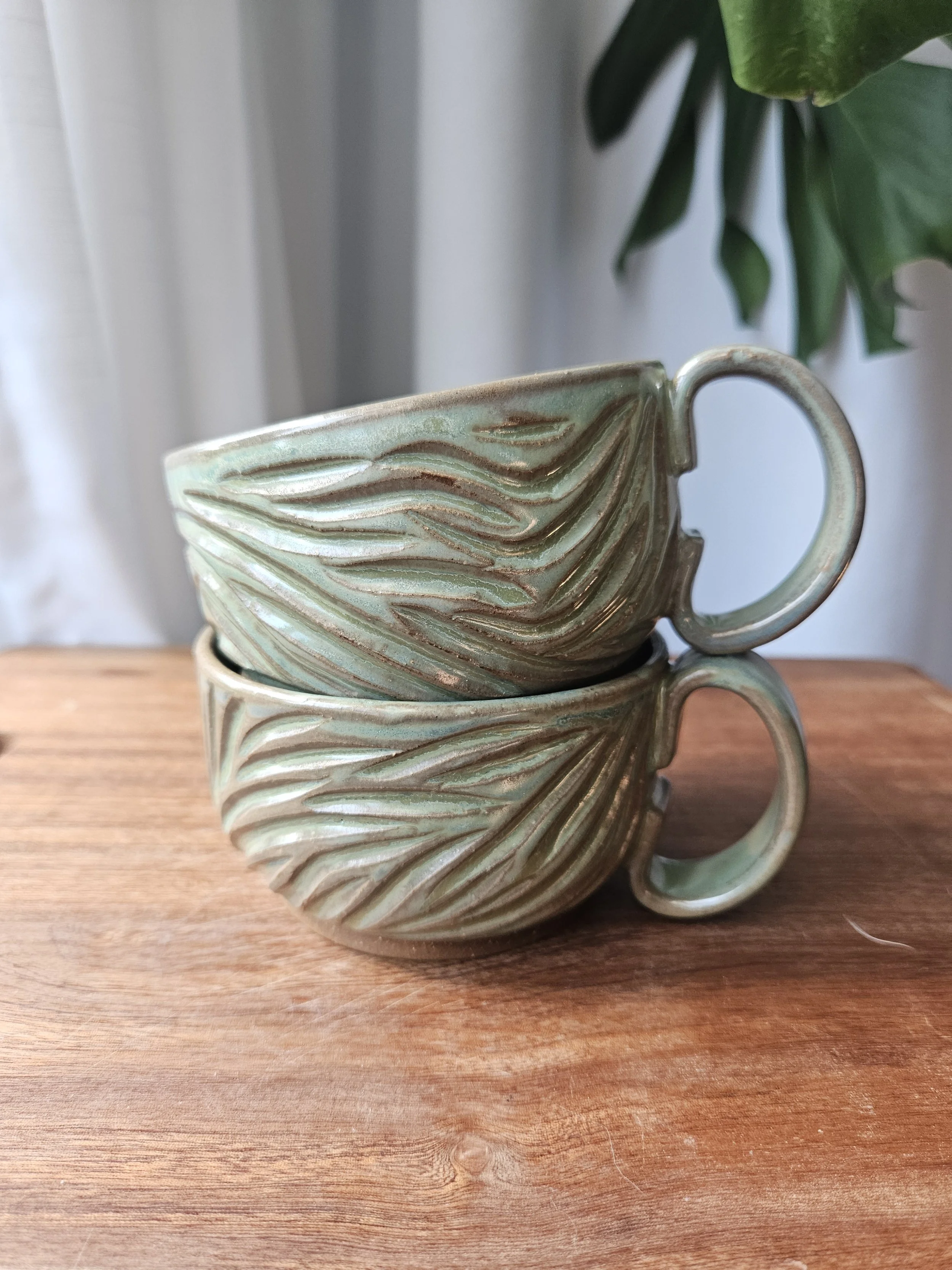 Carved Basic Mug - Green Tea