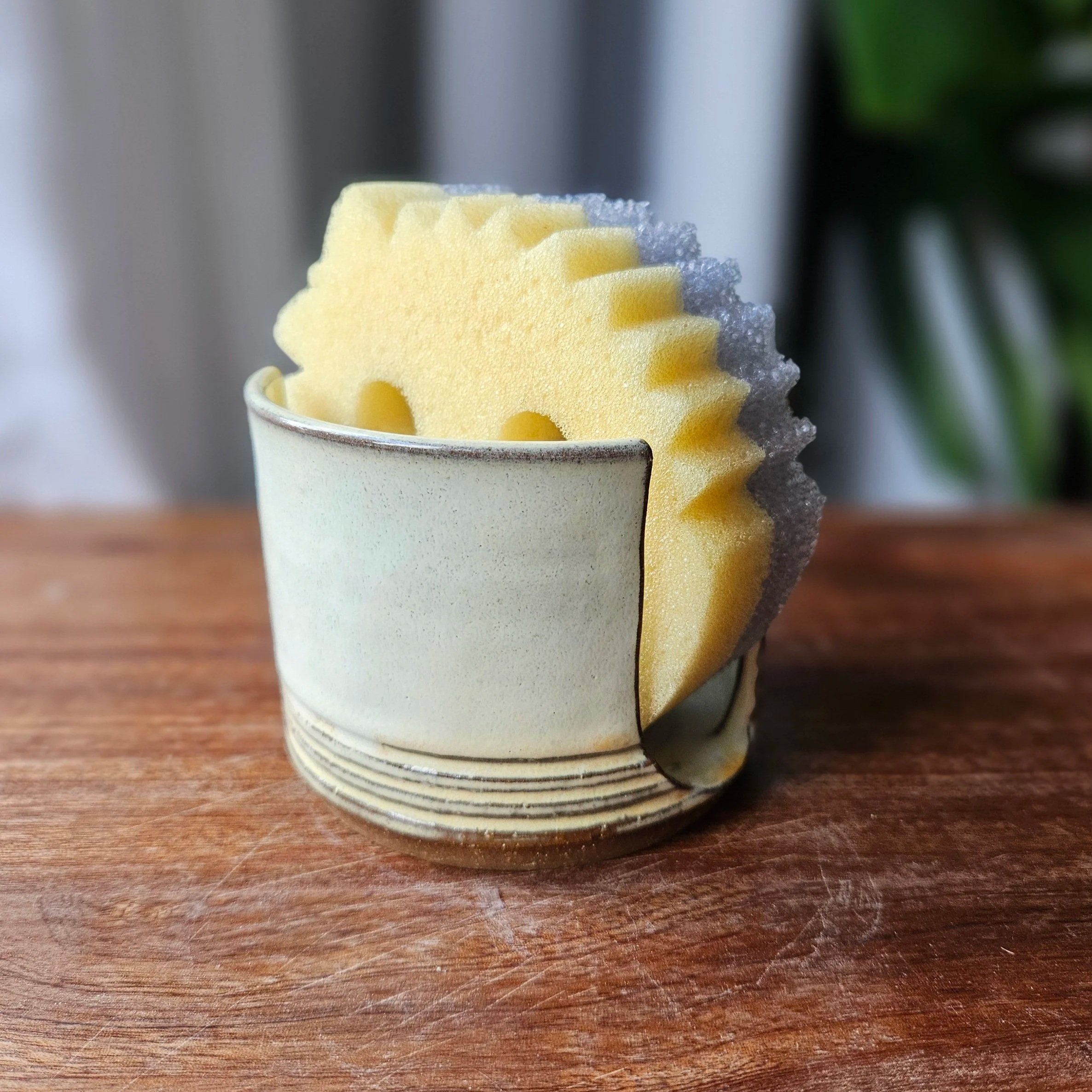 Sponge Holder - Carved Frosted Lemon