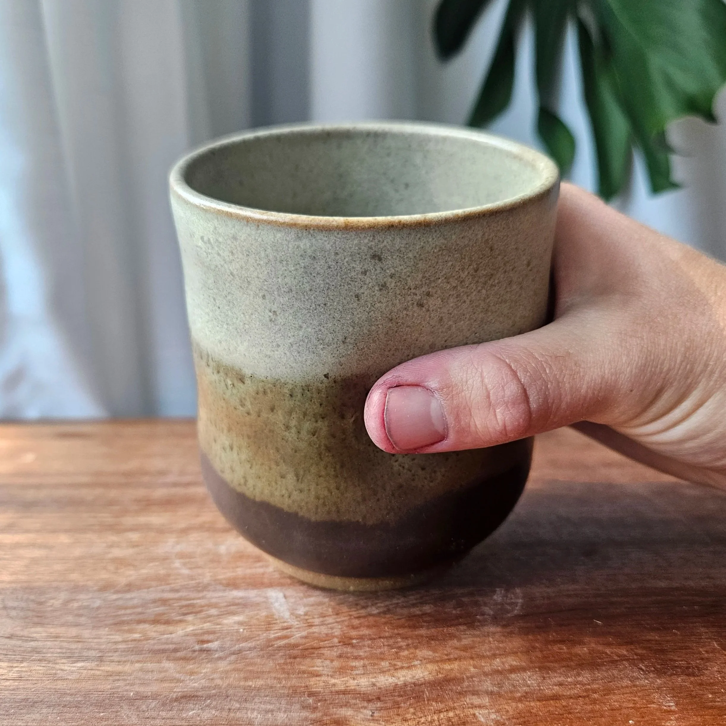 Thumb Cup - Dunes & Black Walnut