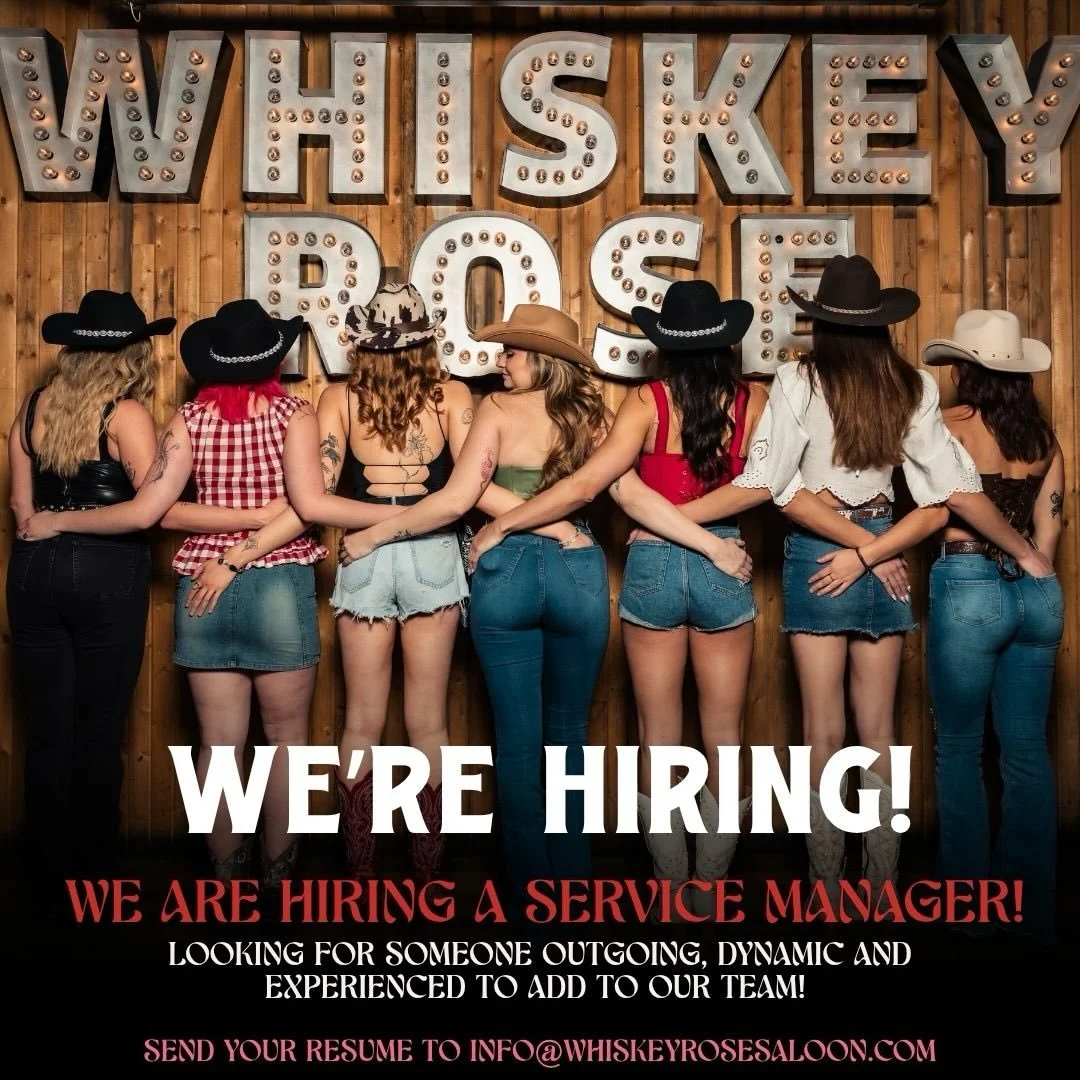 We&rsquo;re hiring a Floor Manager at Whiskey Rose!!

If you love country music, busy bars, and being in the middle of the action&hellip; you might just belong here.

Boots on the floor, cold beer in hand, live music going - that&rsquo;s the job.

Ju