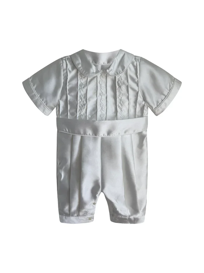 Hand Embroidered Boys Baptism Outfit