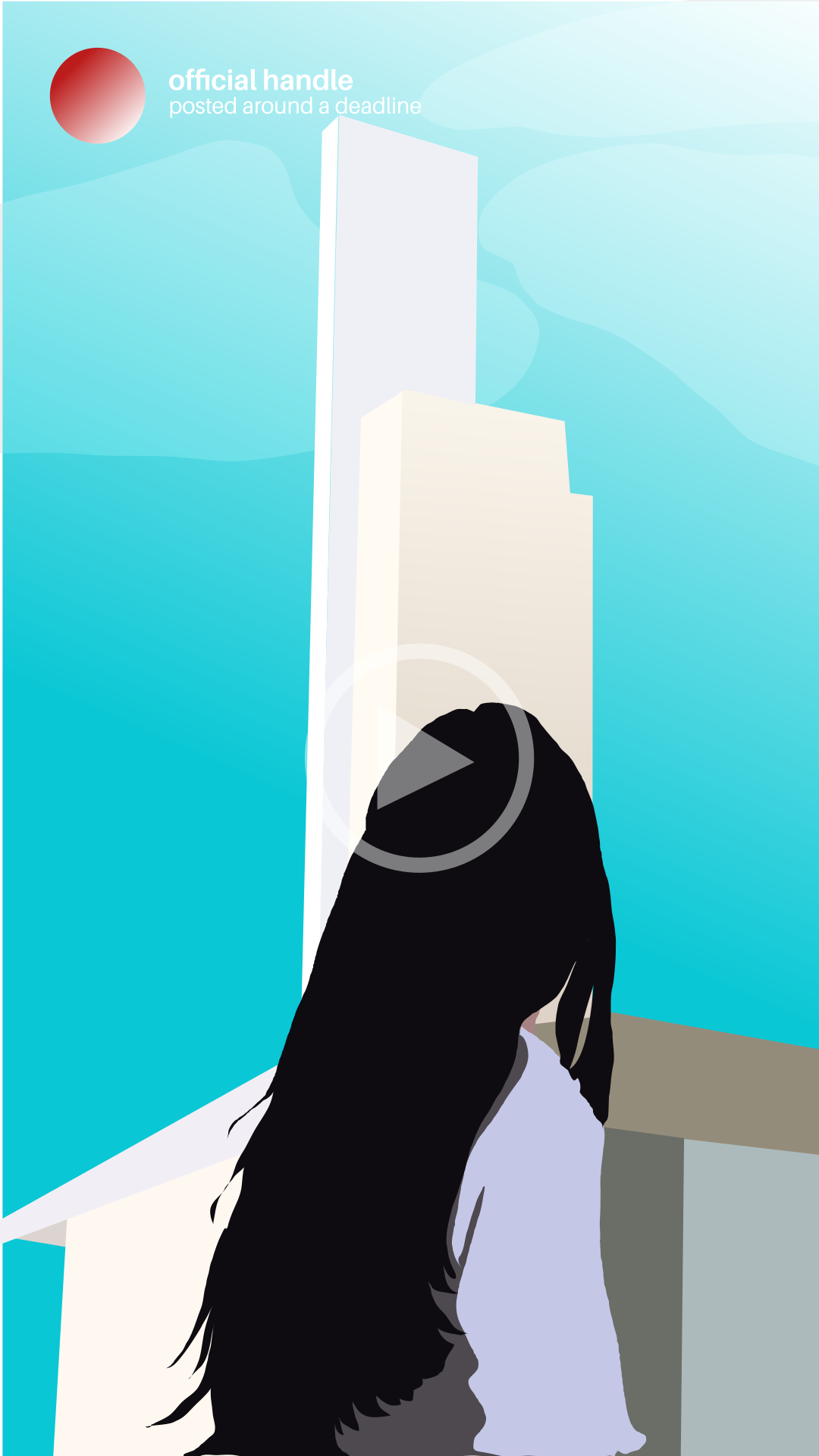 An illustration of an Instagram Reel, stylized like it's paused