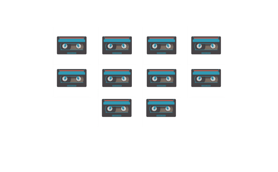 Medium Collection (5–10 tapes) – £13.50 per tape