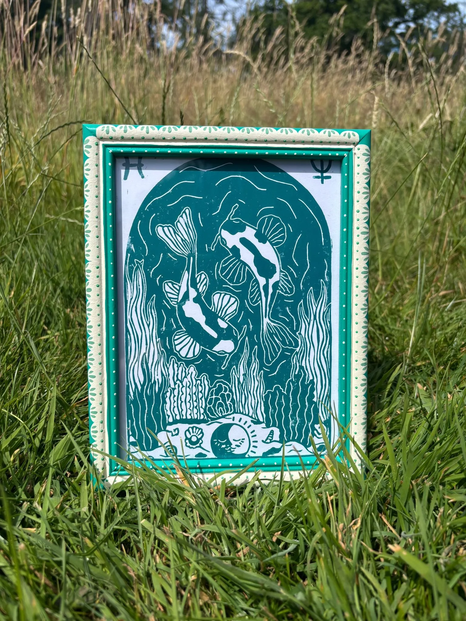 'Zodiac III ~ Pisces' in Seafoam