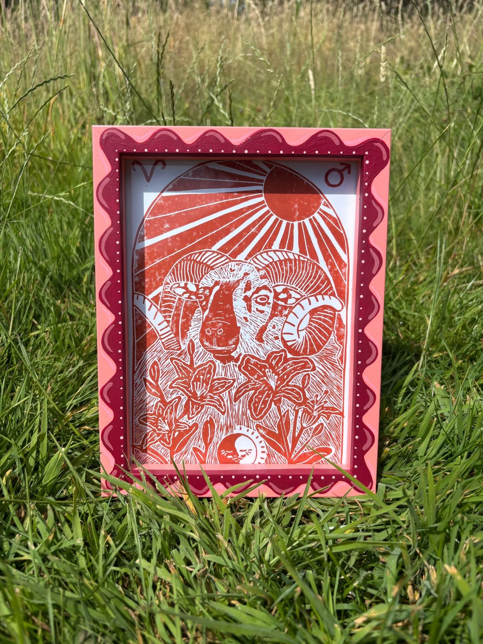 'Zodiac IV ~ Aries' in Pink