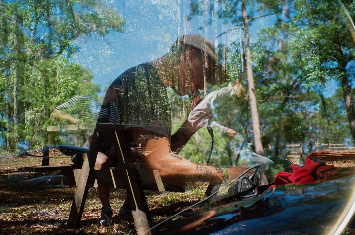 got to hangout with @ffrrzzrr &amp; caught their ethereal outdoor practice right before they absolutely crushed it at @theatlanticgainesville for @bigcaaf ✧˖&deg;𓆌ྀིྀིྀིྀིྀི . ۫ ꣑ৎ . (intentional double exposure) 

📸: Pentax Zoom 90 WR
🎞️: Kodak G