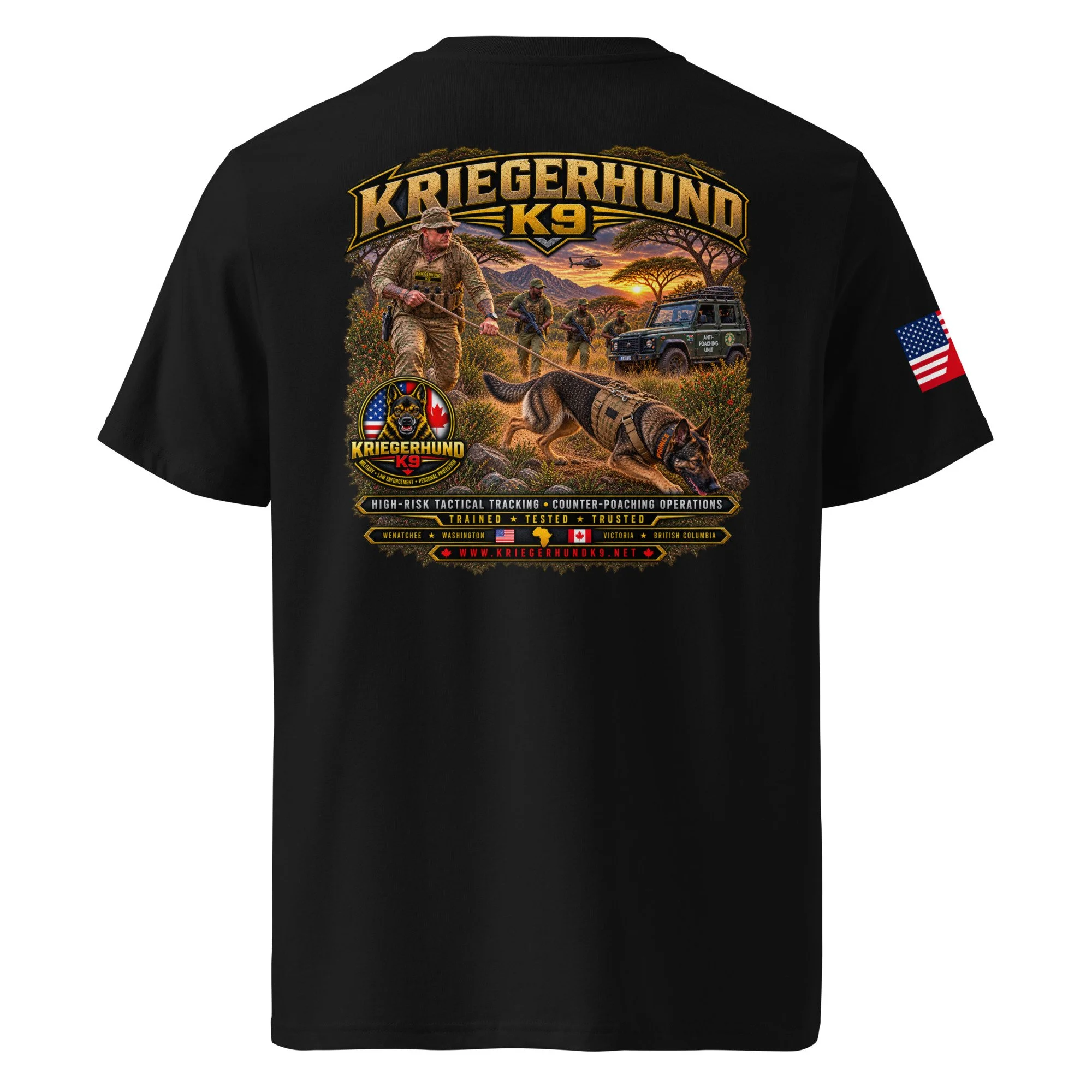 **THE COUNTER-POACHER™ — PRINCE COLLECTOR'S KRIEGERHUND K9 WORKING DOG T-SHIRT**