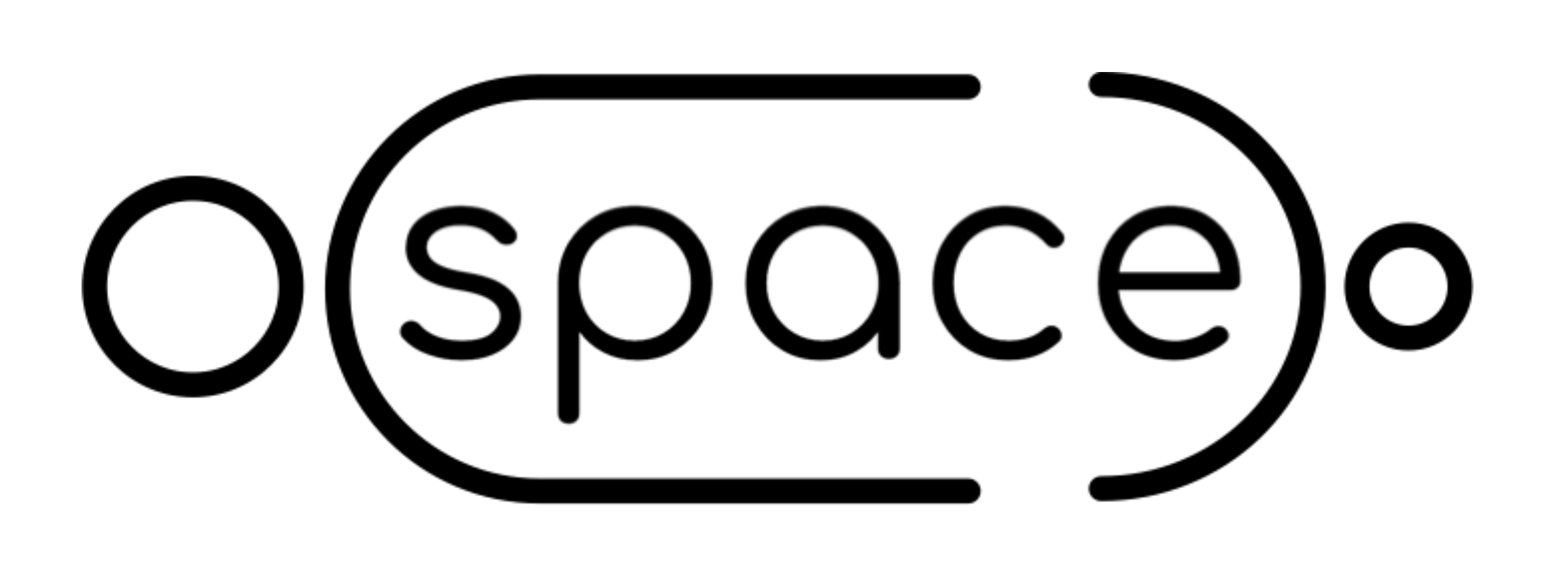 Black text with the word 'space' written in a stylized font, casting a shadow behind it.