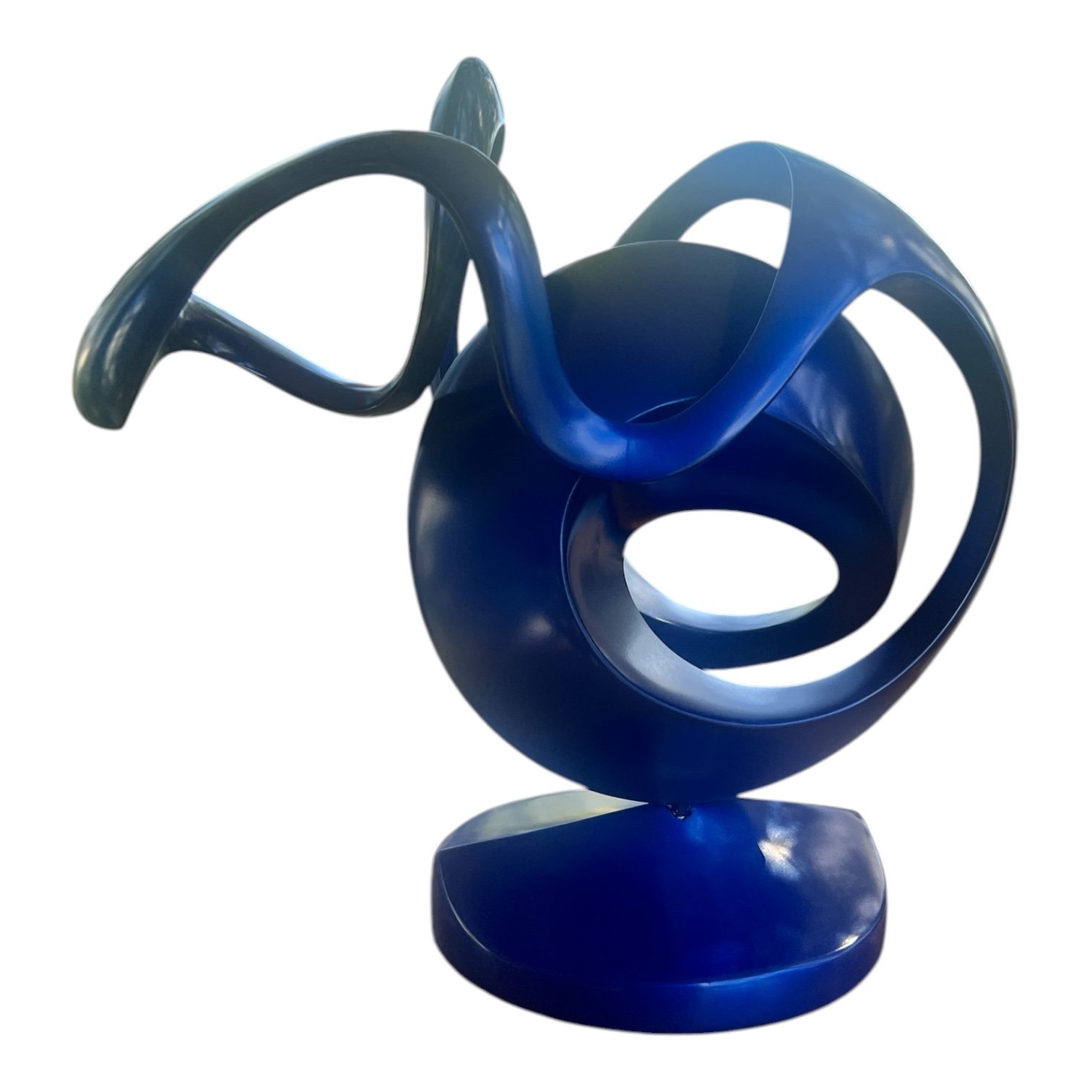 Blue Moon View 2. Fibreglass,Resin, Stainless Steel, Paint