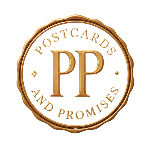 Logo of Postcards and Promises premium christian luxury travel